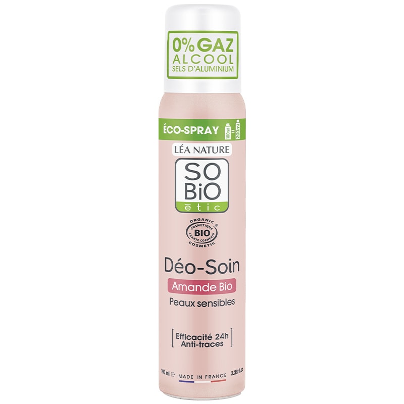 Déodorant soin eco-spray bio - Amande - Peaux sensibles - 100 ml