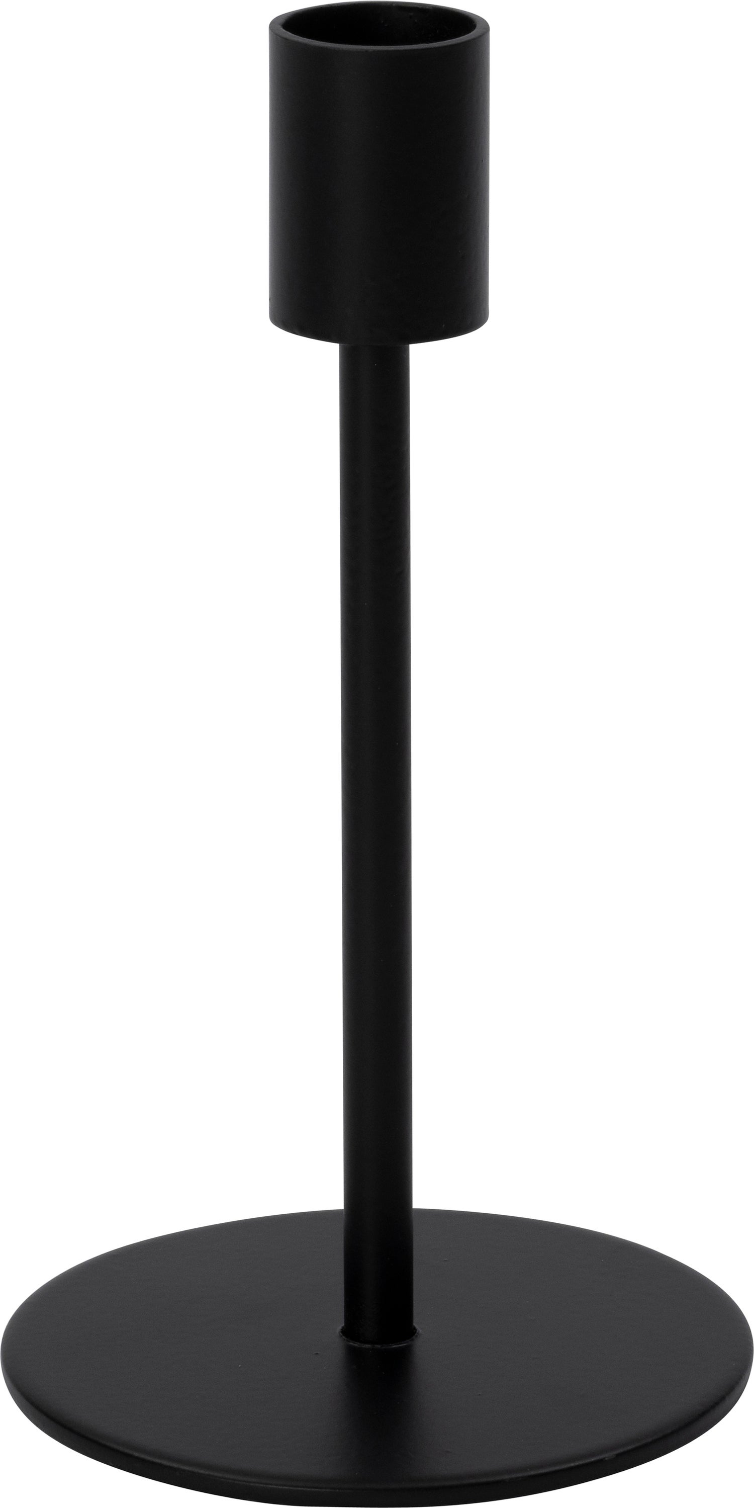 Intratuin kandelaar Bianca zwart D 9 H 16 cm