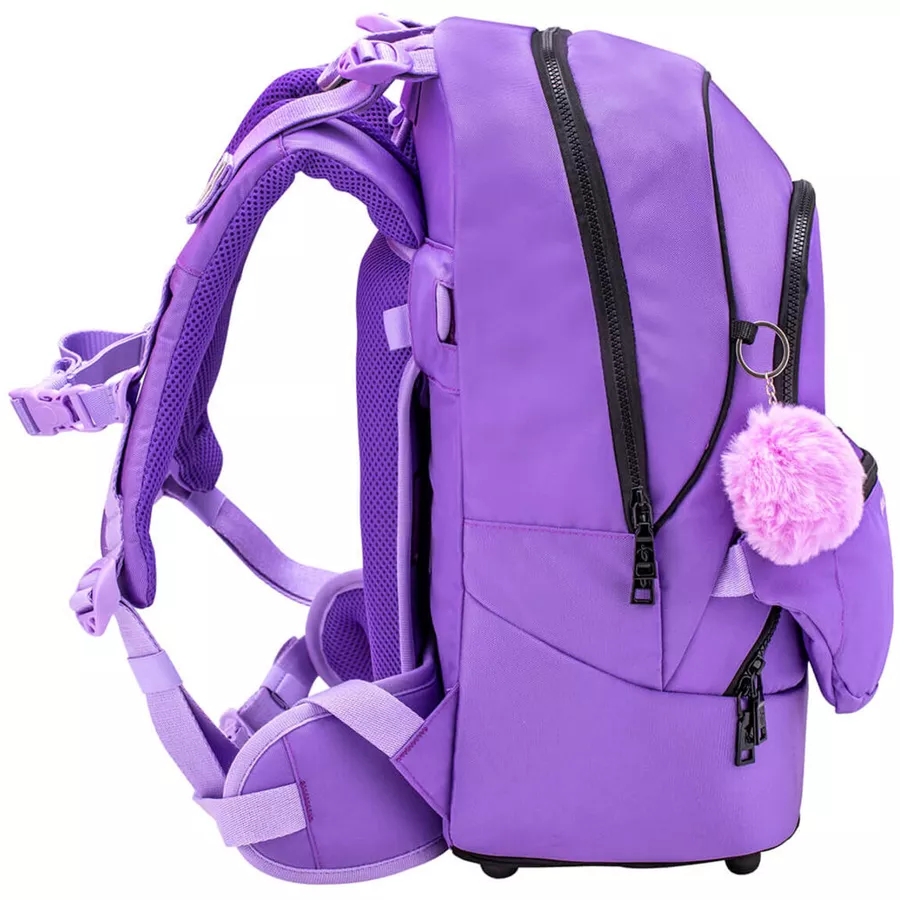 Belmil Schulrucksack 2-IN-1 Schulrucksack & Gürteltasche Tulip Purple