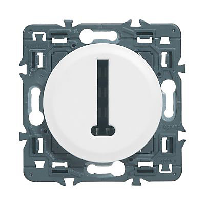 Mécanisme de prise téléphone 8 contacts en T Legrand Céliane blanc