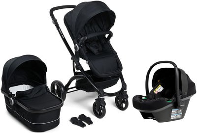 Beemoo Move Duo Duovogn Inkl. Beemoo Route i-Size Babybilstol, Black/Black Stone