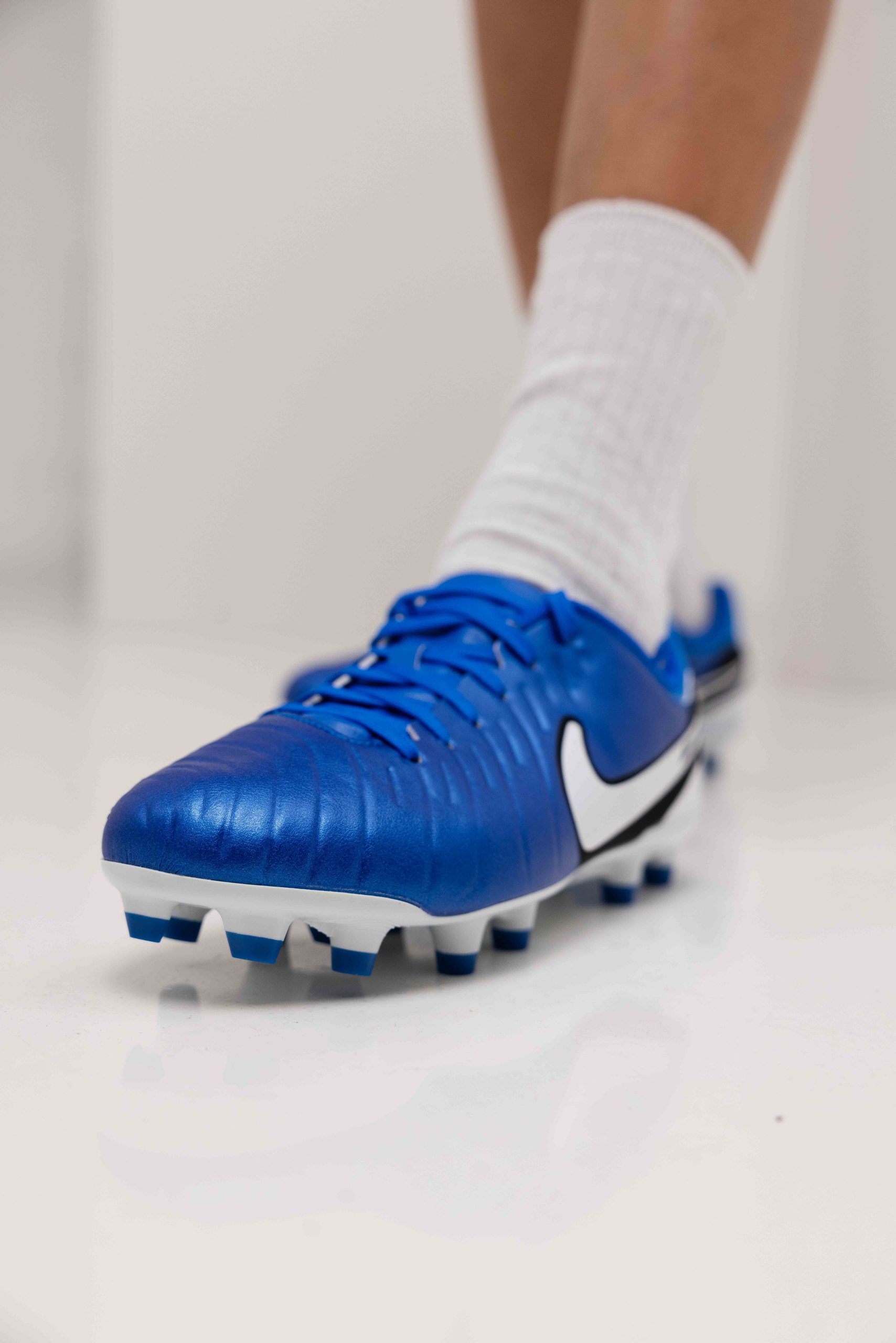 Nike Tiempo Legend 10 Academy FG/MG Voetbalschoenen Junior Blauw