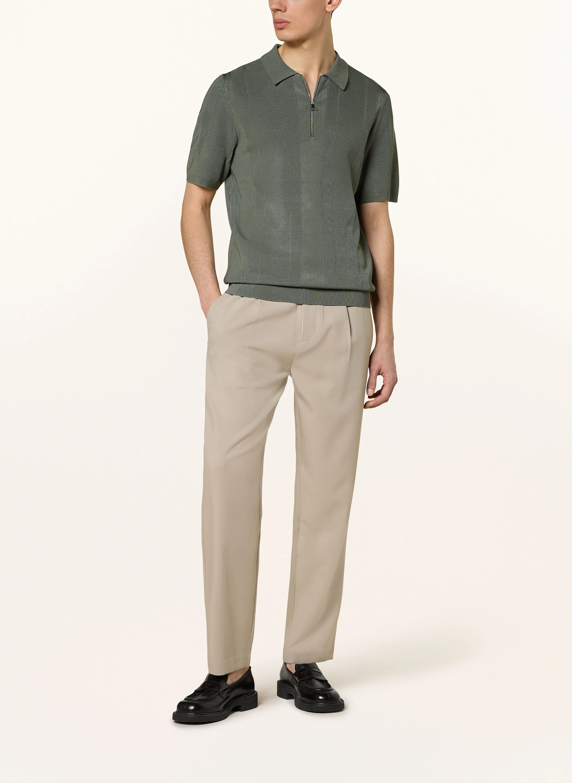 REISS Strick-Poloshirt BART