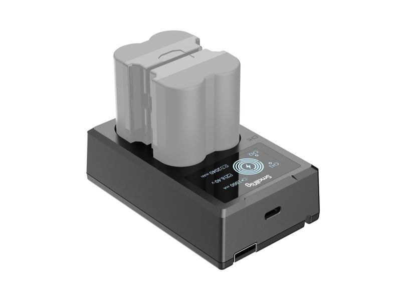 Smallrig Ladegerät Fujifilm NP-W235 Kompaktes, duales Ladegerät mit LCD-Display