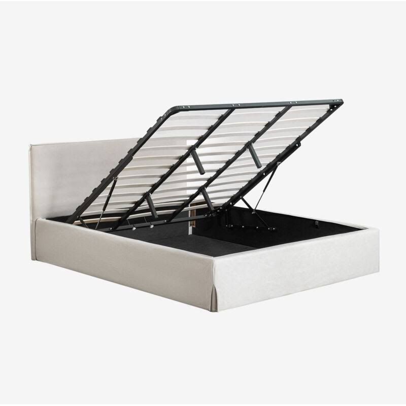 SKLUM Polsterbett mit aufklappbarem Bettkasten Lorea 200 cm