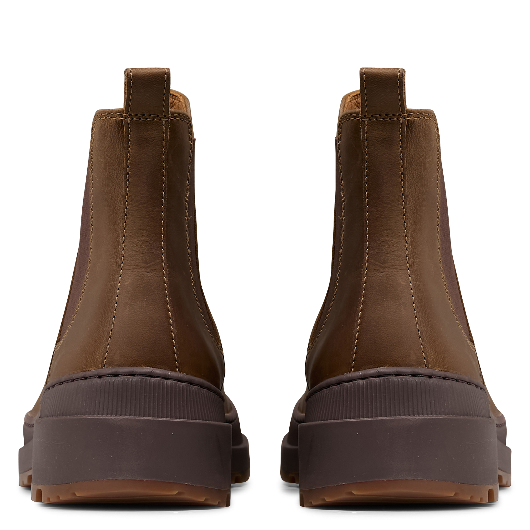 BRUTUS TREK - Bottines à bout rond en cuir| Marron