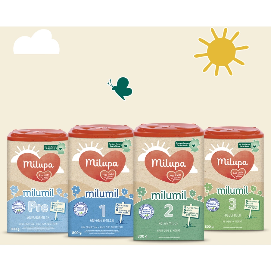 Milupa Anfangsmilch Milumil Pre 4 x 800 g ab der Geburt