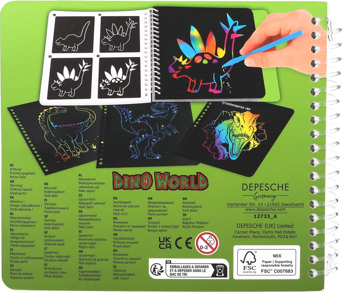 Dino World - Mini Magic-Scratch Bog - Depesche - Bog