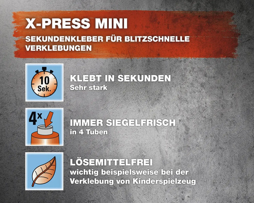 ROXOLID X-PRESS Mini - Superlijm 4x 1 g