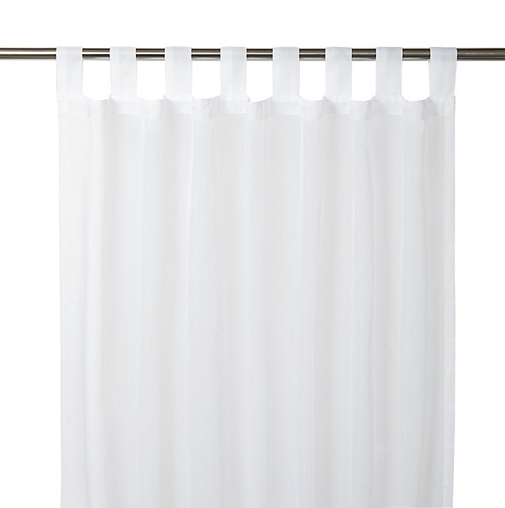 Voilage d'intérieur blanc L.260 x l.140 cm