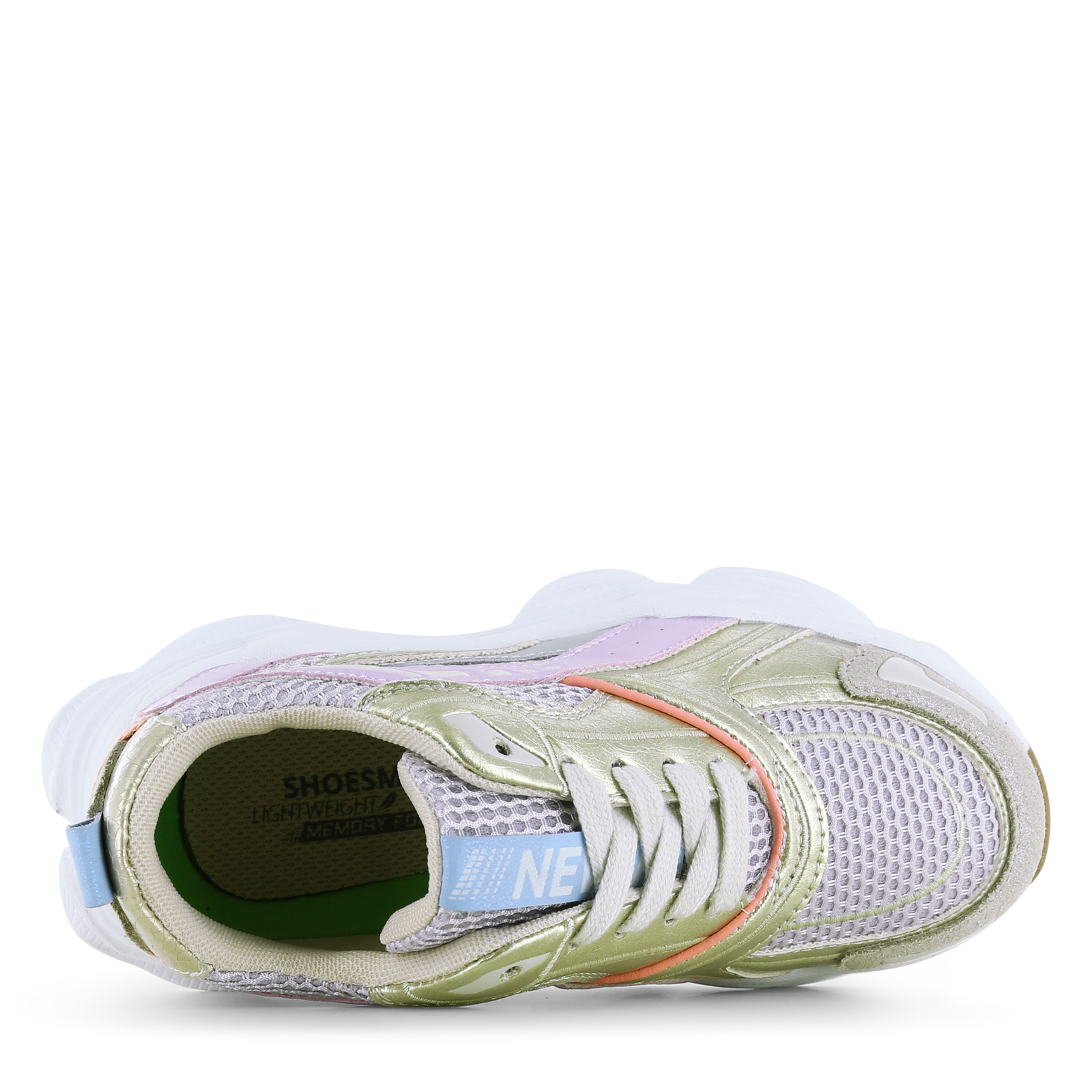 Shoesme metallic gouden sneaker Mesh, Metallic, Microfiber leer, Suède | Me