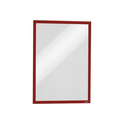 Durable Duraframe Magnetic - 5 Cadres d'affichage magnétiques - A3 - rouge - pour surfaces métalliques