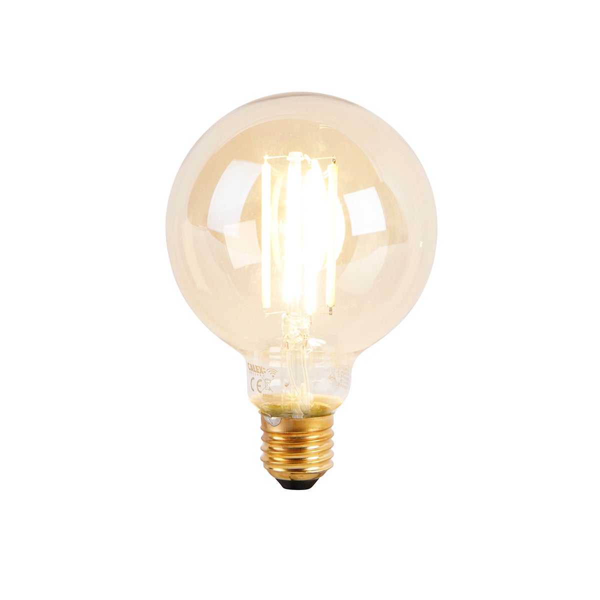 QAZQA - Retro Smart Vloerlamp Goud I Messing 2-Lichts incl. Wifi G95 - Botanica I Woonkamer I Slaapkamer - Staal Langwerpig - LED compatibel E27