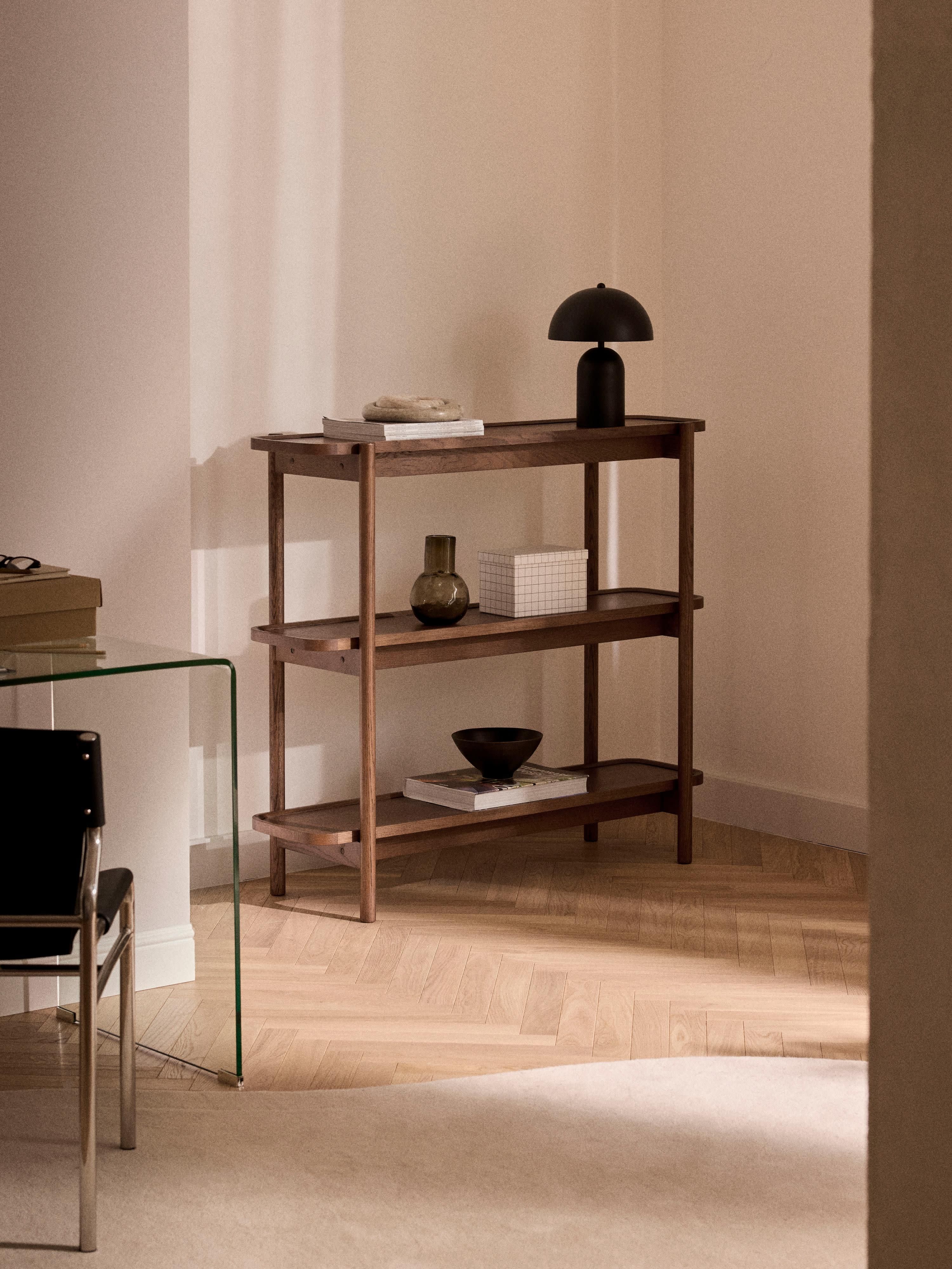 Lage houten wandkast Libby
