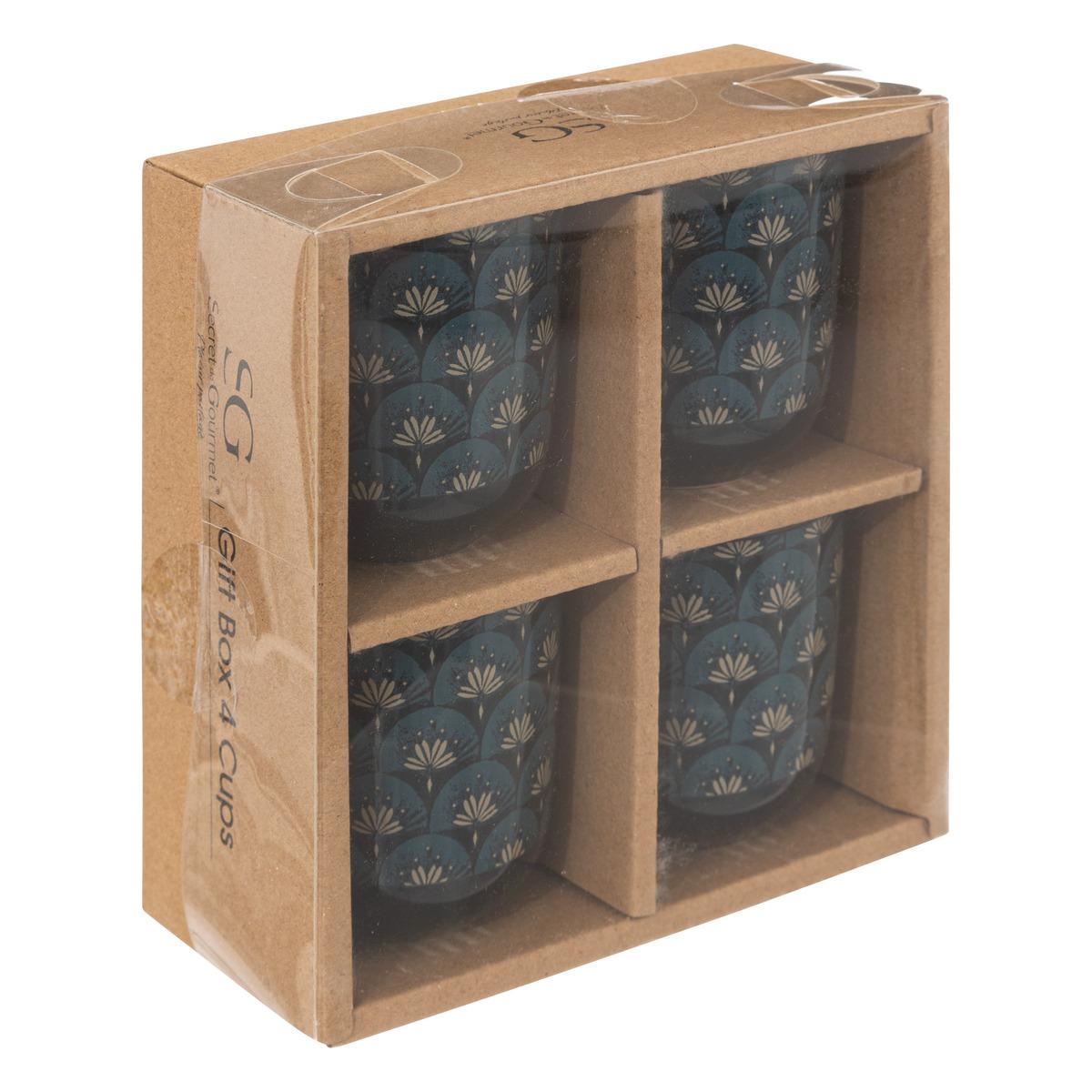 COFFRET 4 TASSES JILING 10CL