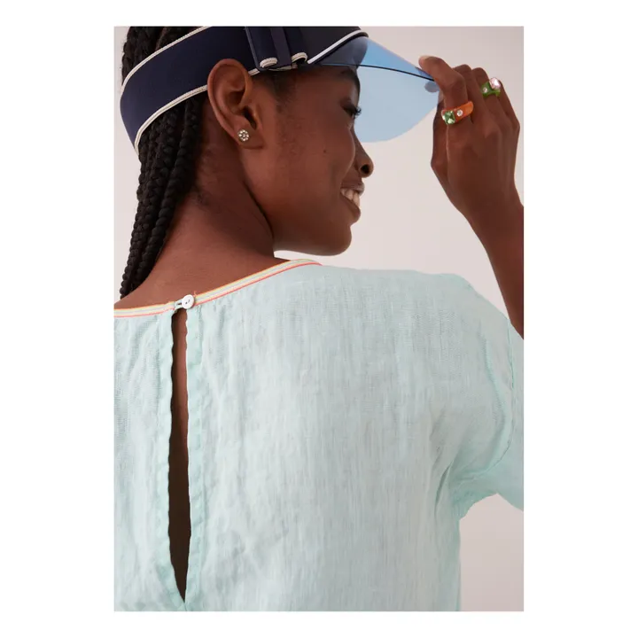 Dr Bloom Top Flake Lin | Bleu Clair