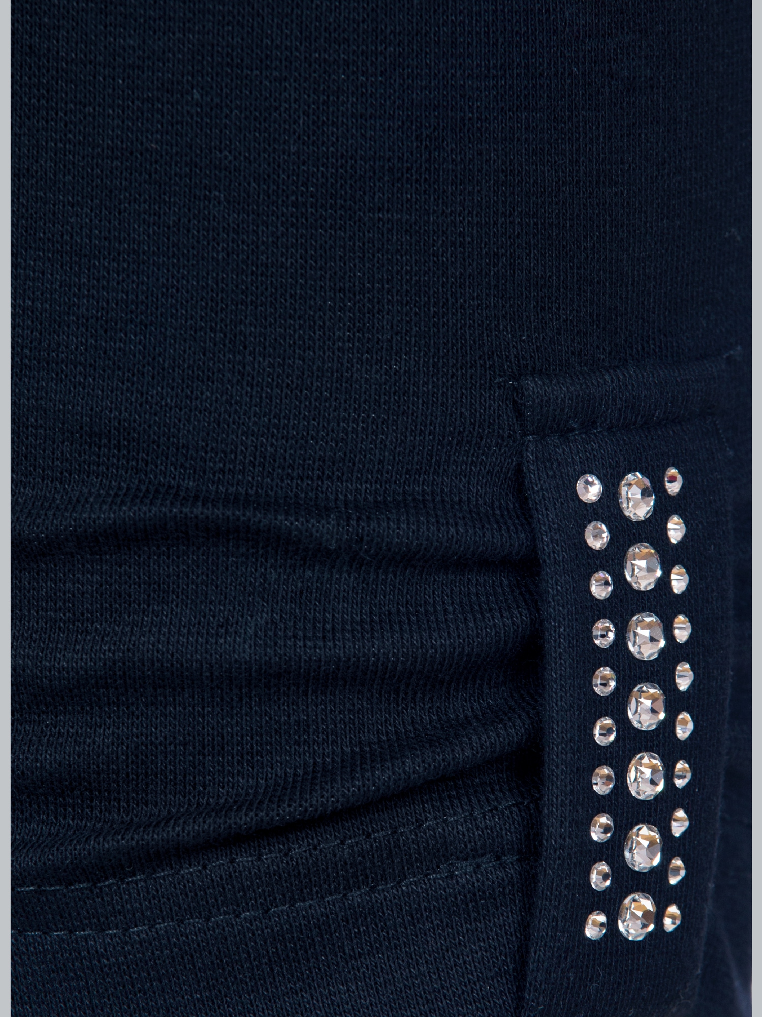 Leggings 7/8 mit Kristallsteinen Navy