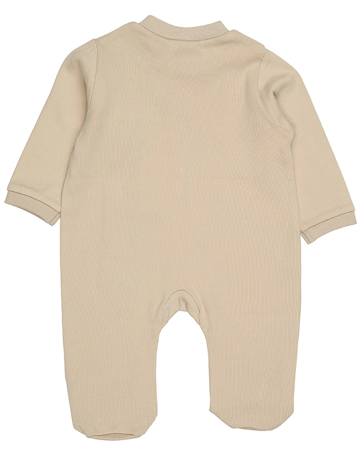 Langarm-Strampler KISS ME BIRDS mit Fuß in beige