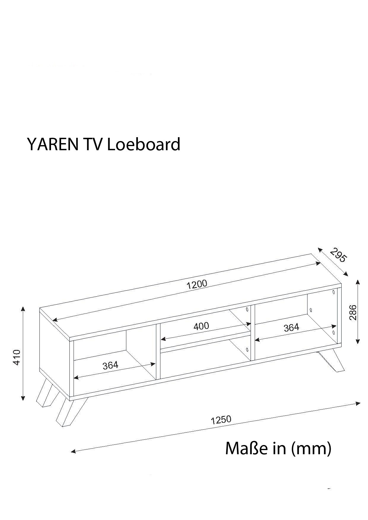 TV Lowboard Yaren Weiß
