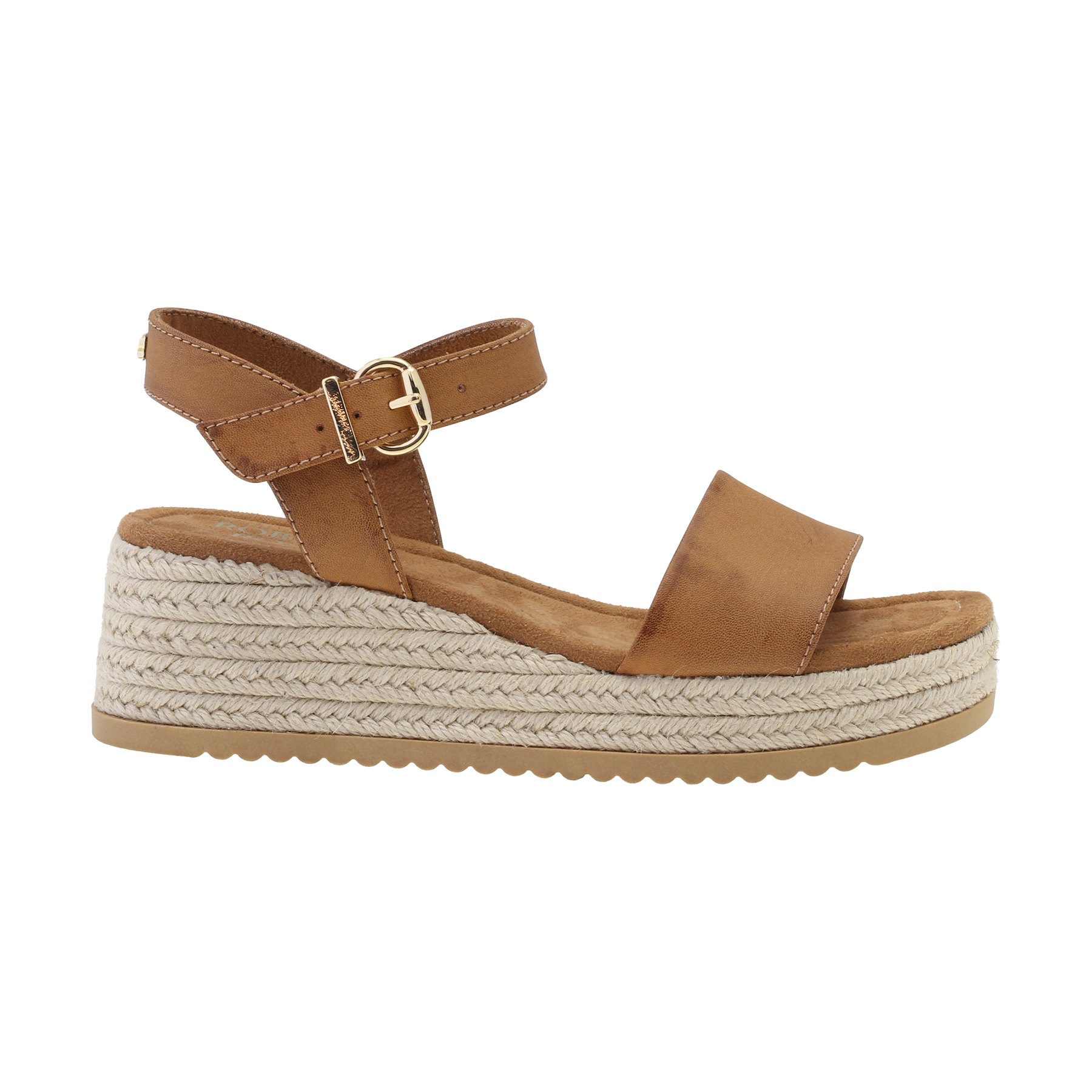 Lili Wedge Cognac - Trapes Sko