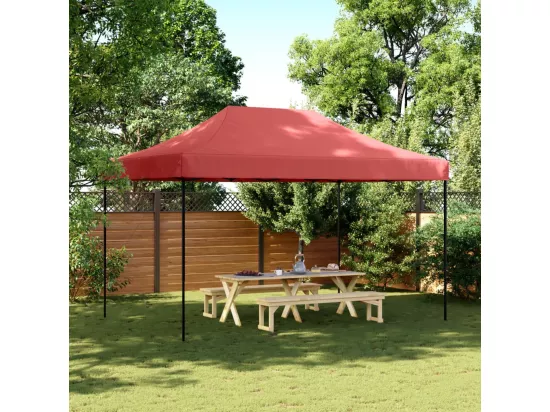 Tente de réception pliable escamotable bordeaux 440x292x315 cm