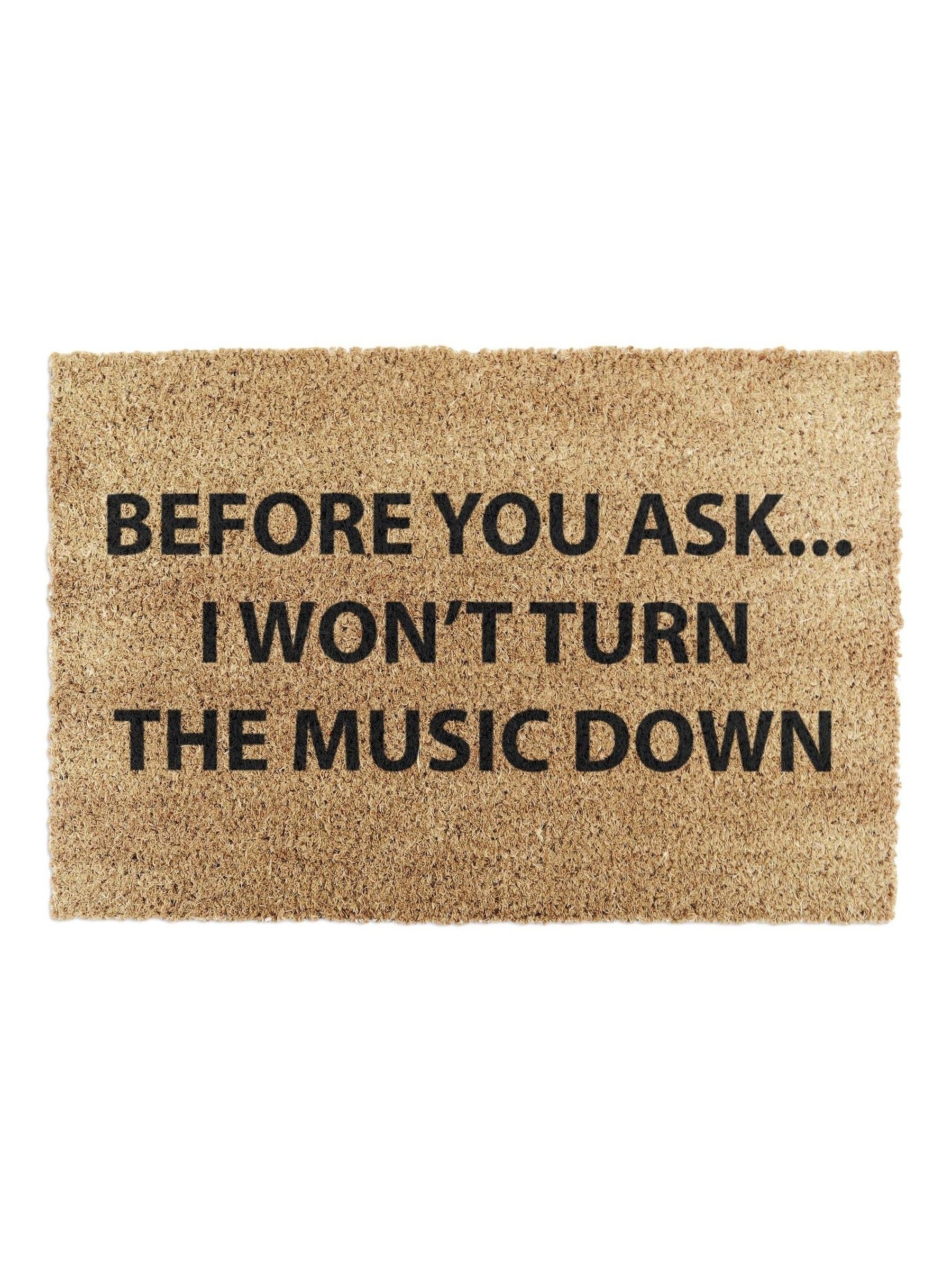 Artsy Mats deurmat met luid muziek thema