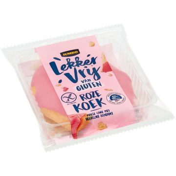 Jumbo Lèkkér Vrij van Gluten Roze Koek 50 g