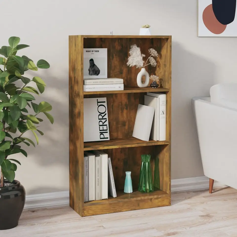 vidaXL - Boekenkast - Bruin - Bewerkt hout - 60 x 24 x 109 cm