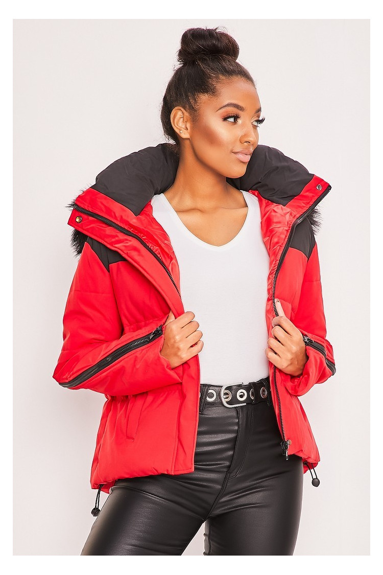 Veste rouge et noir
