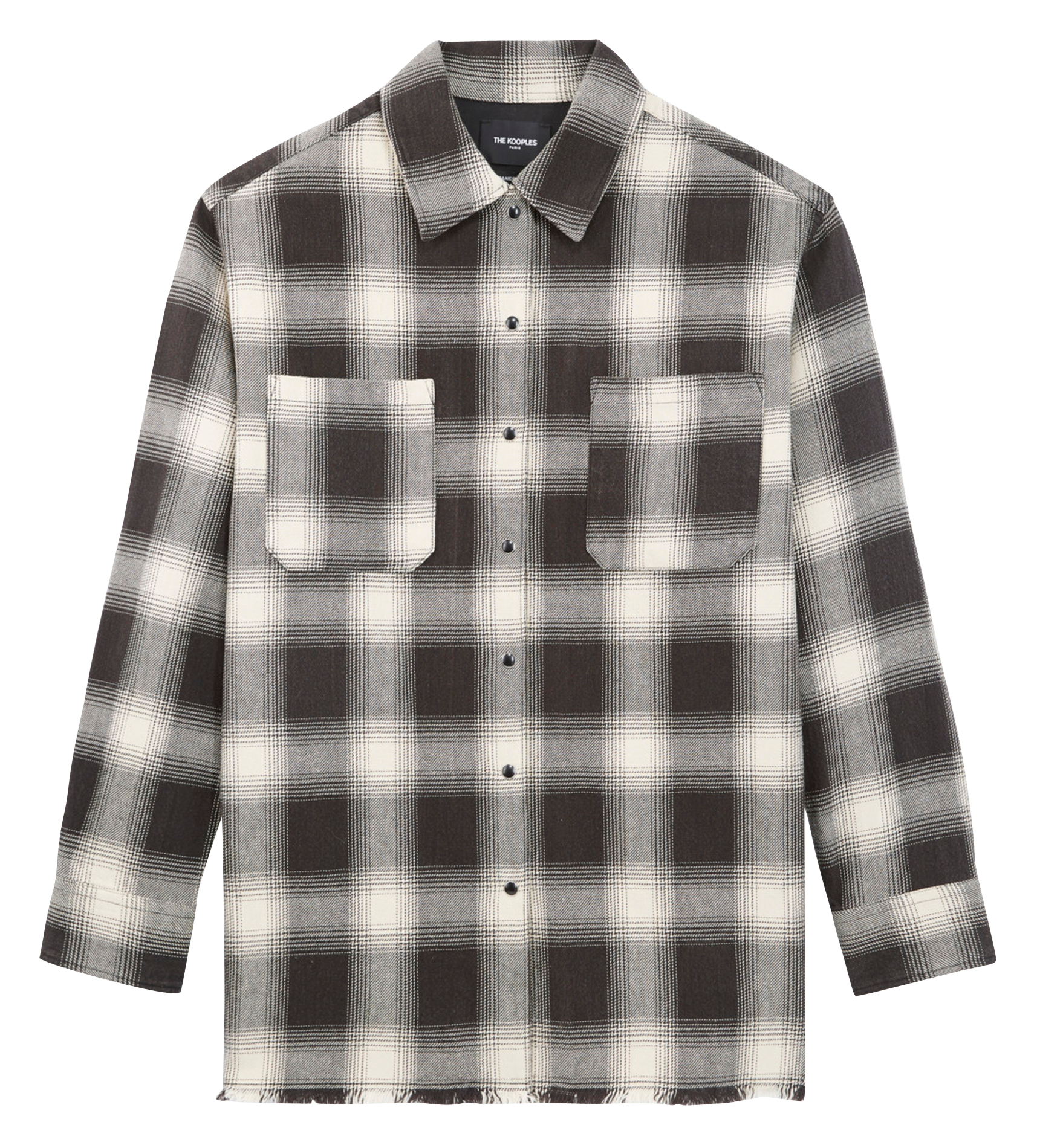 Chemise col classique en coton | Noir