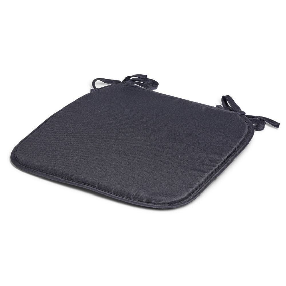 Lot de 4 galettes de chaise 38x38cm polyester noir