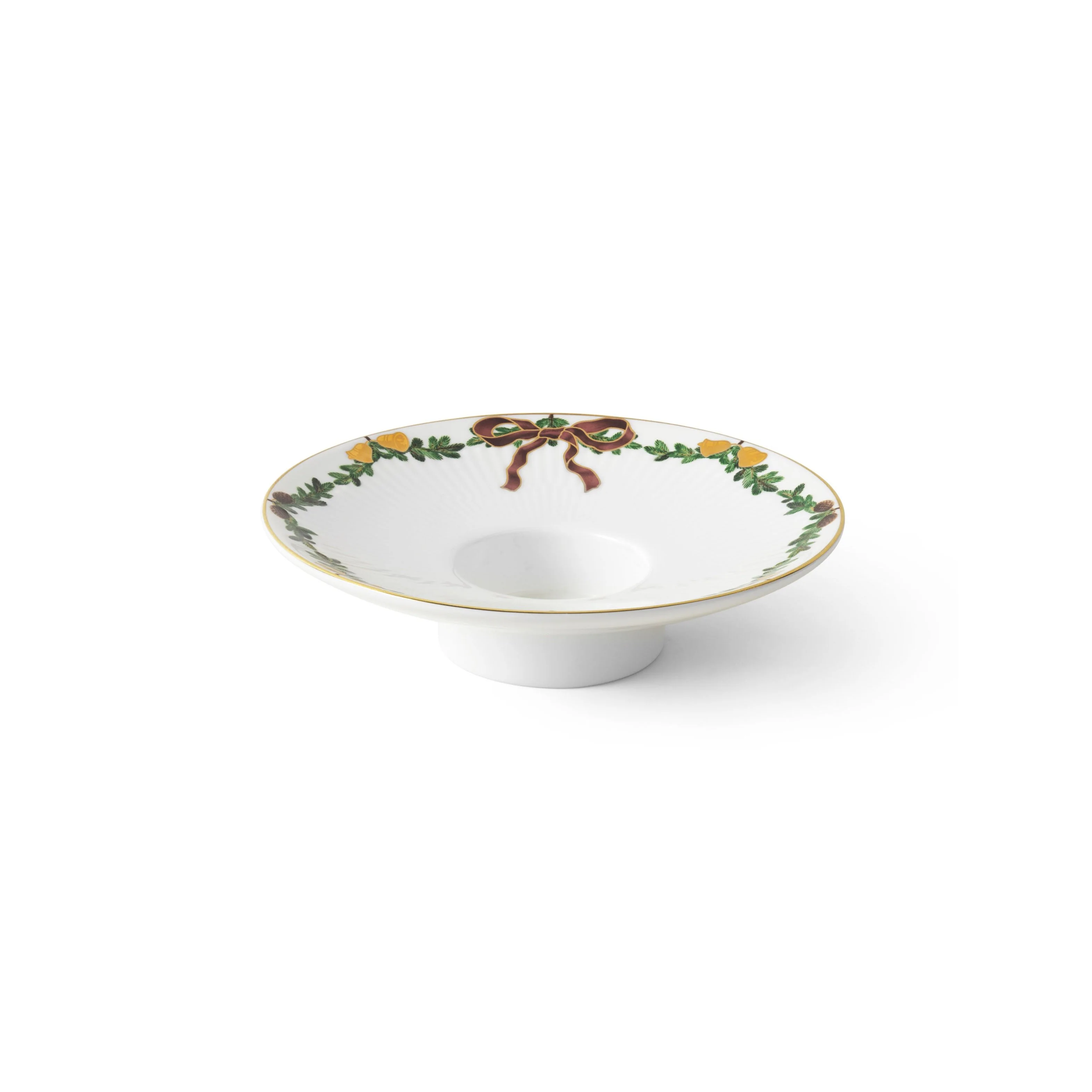 Royal Copenhagen  Stjerne Riflet Jul lysestage