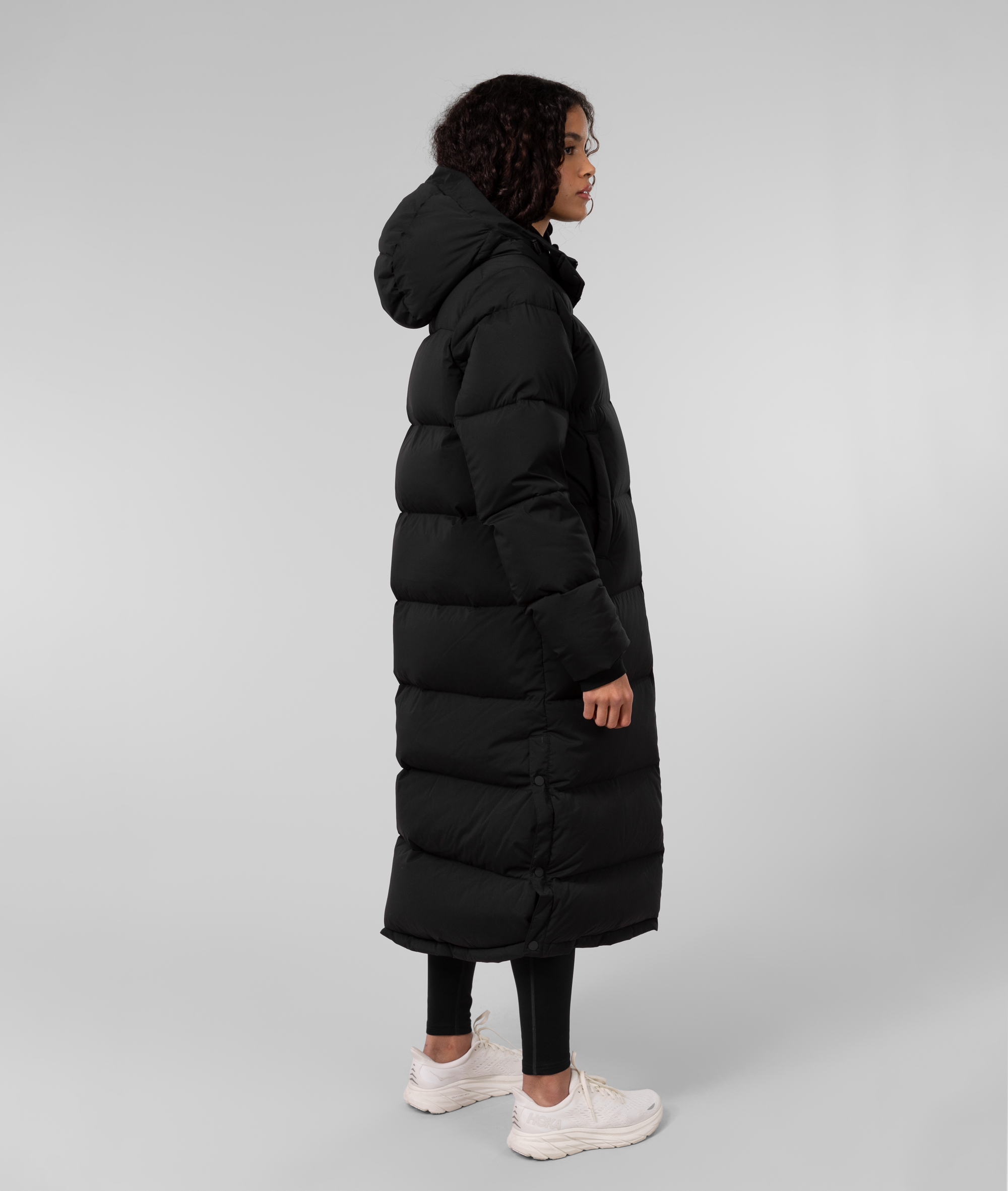 Escape Down Long Coat Dame Black