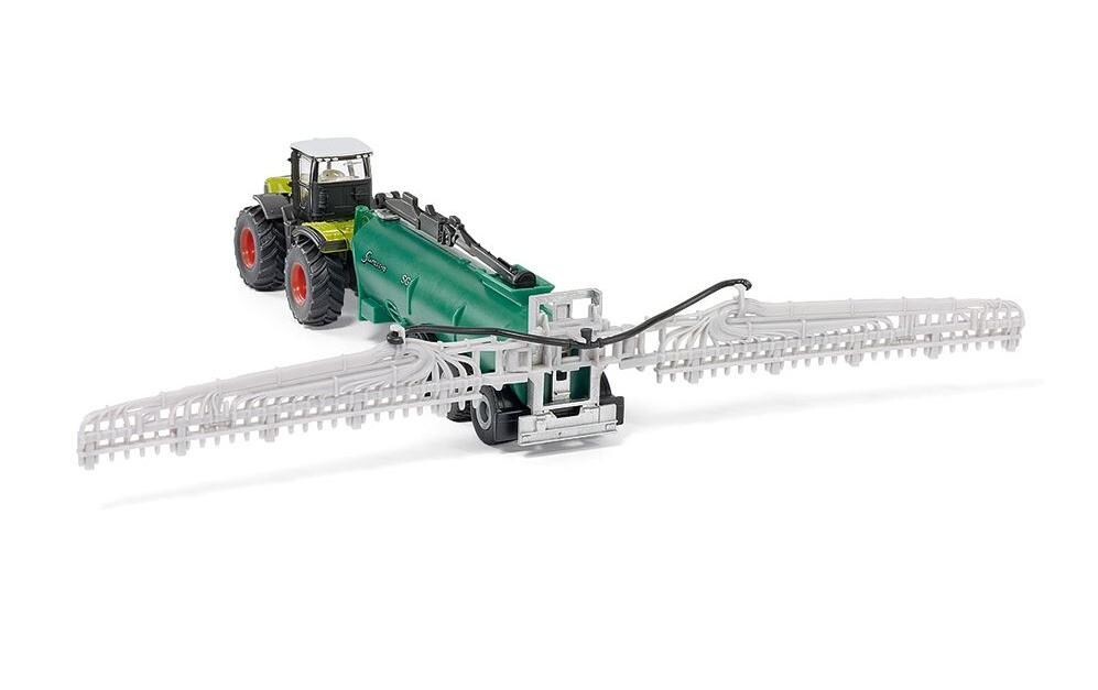 Traktor Claas Xerion 5000 mit Fasswagen 1:87H0 Claas Xerion 5000 Traktor Modell mit Samson 3-Achs Fasswagen