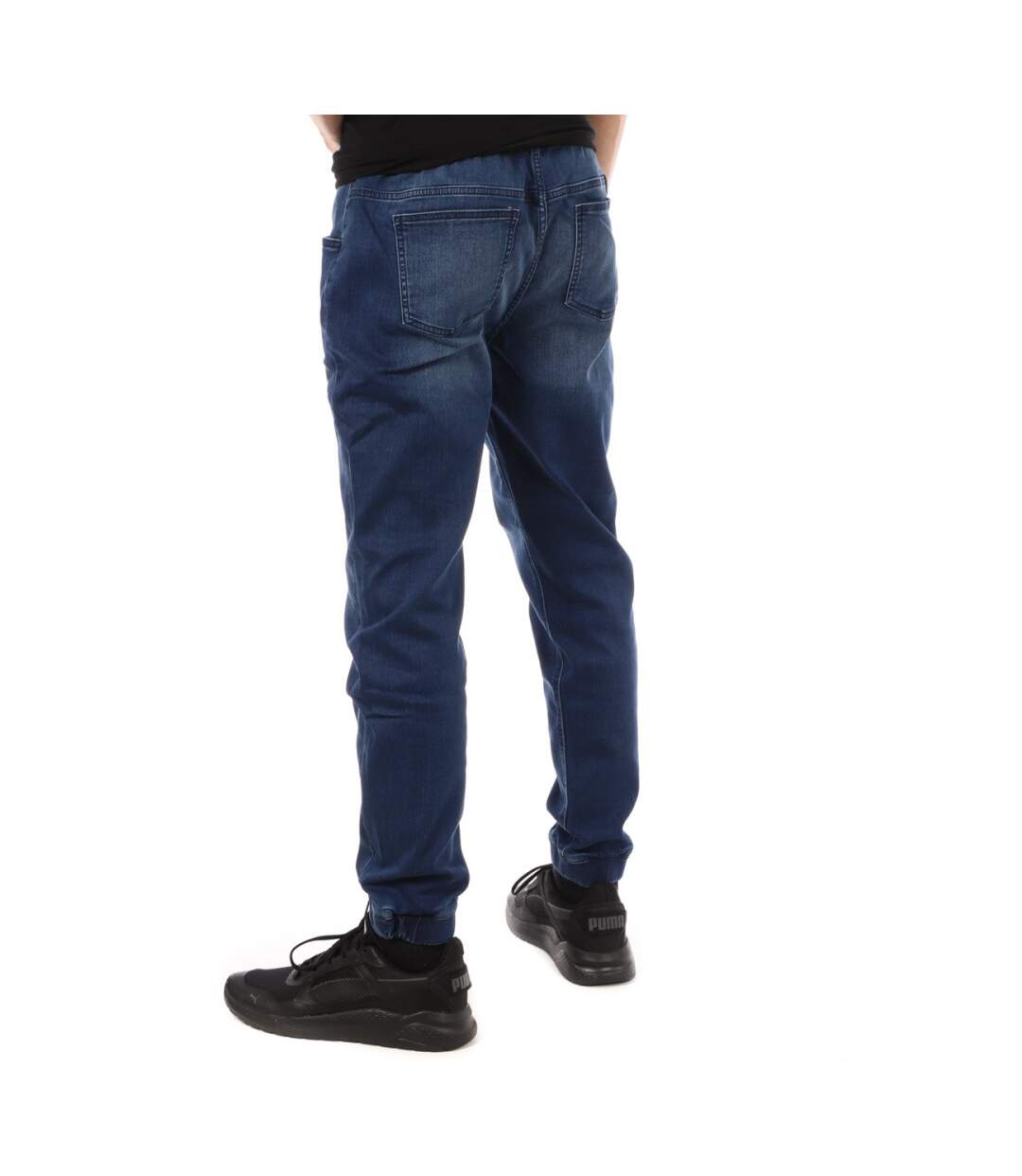 Jean Bleu Foncé Homme Schott Jogger