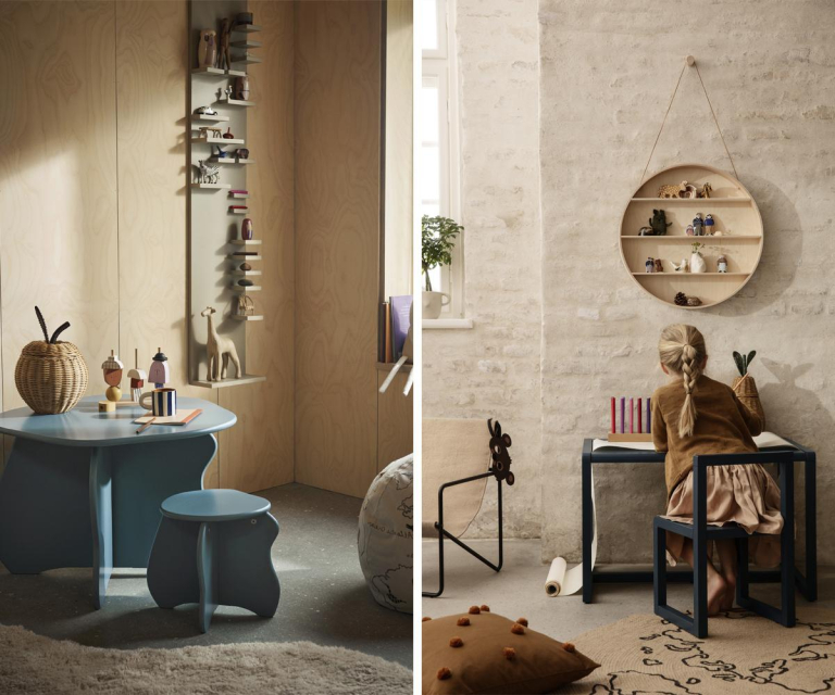 Ferm Living Little Architect kinderstoel donkerblauw