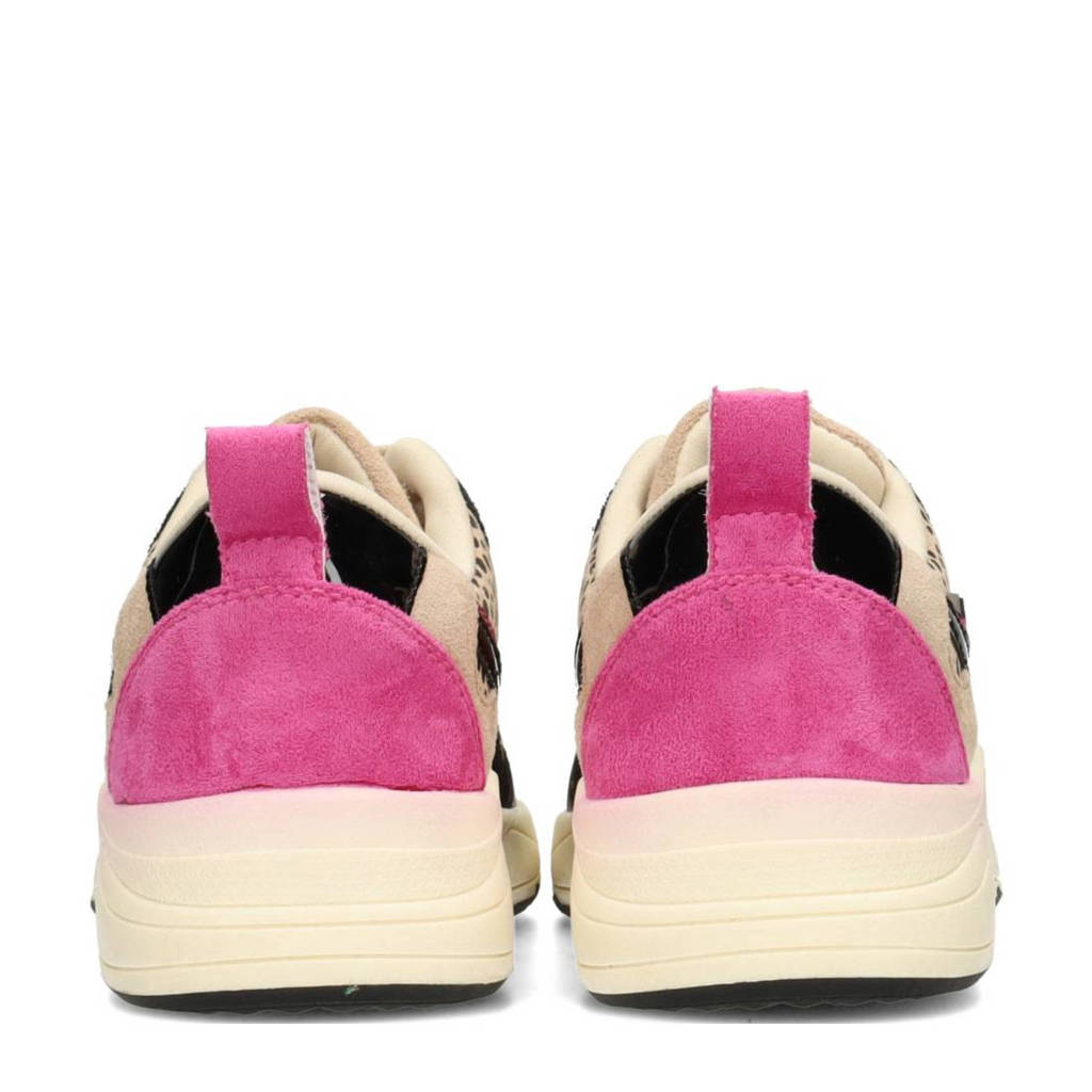 POSH by Poelman carocel chunky sneakers roze/zwart