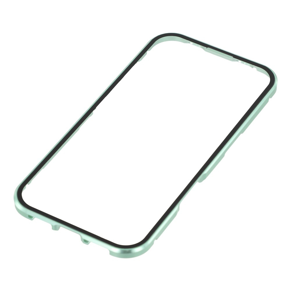iPhone Air Magnetische Alu Schutzhülle mit Panzer Glas Backcover   Displayschutz (Magnet-Technologie) - Grün
