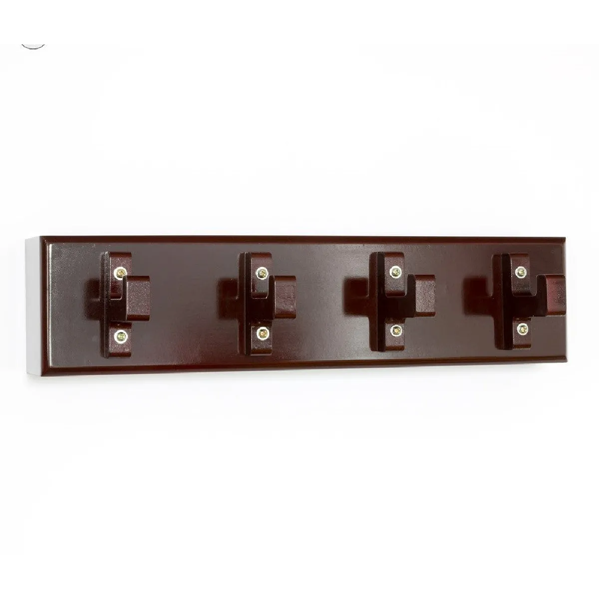 Decoshop26 Porte-clés mural avec étagère Marron