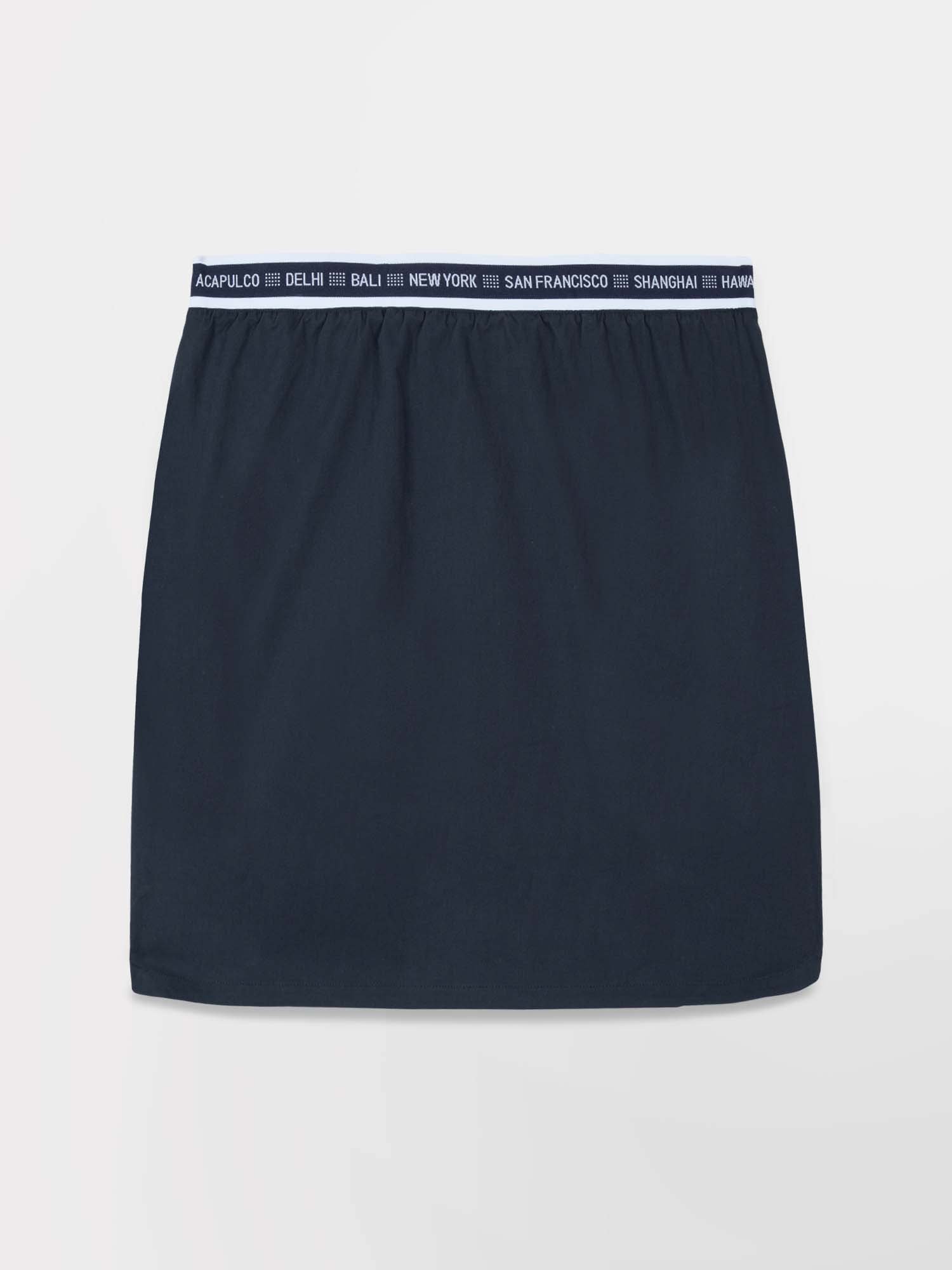 Jupe Femme Légère Taille Elastiquée Marine