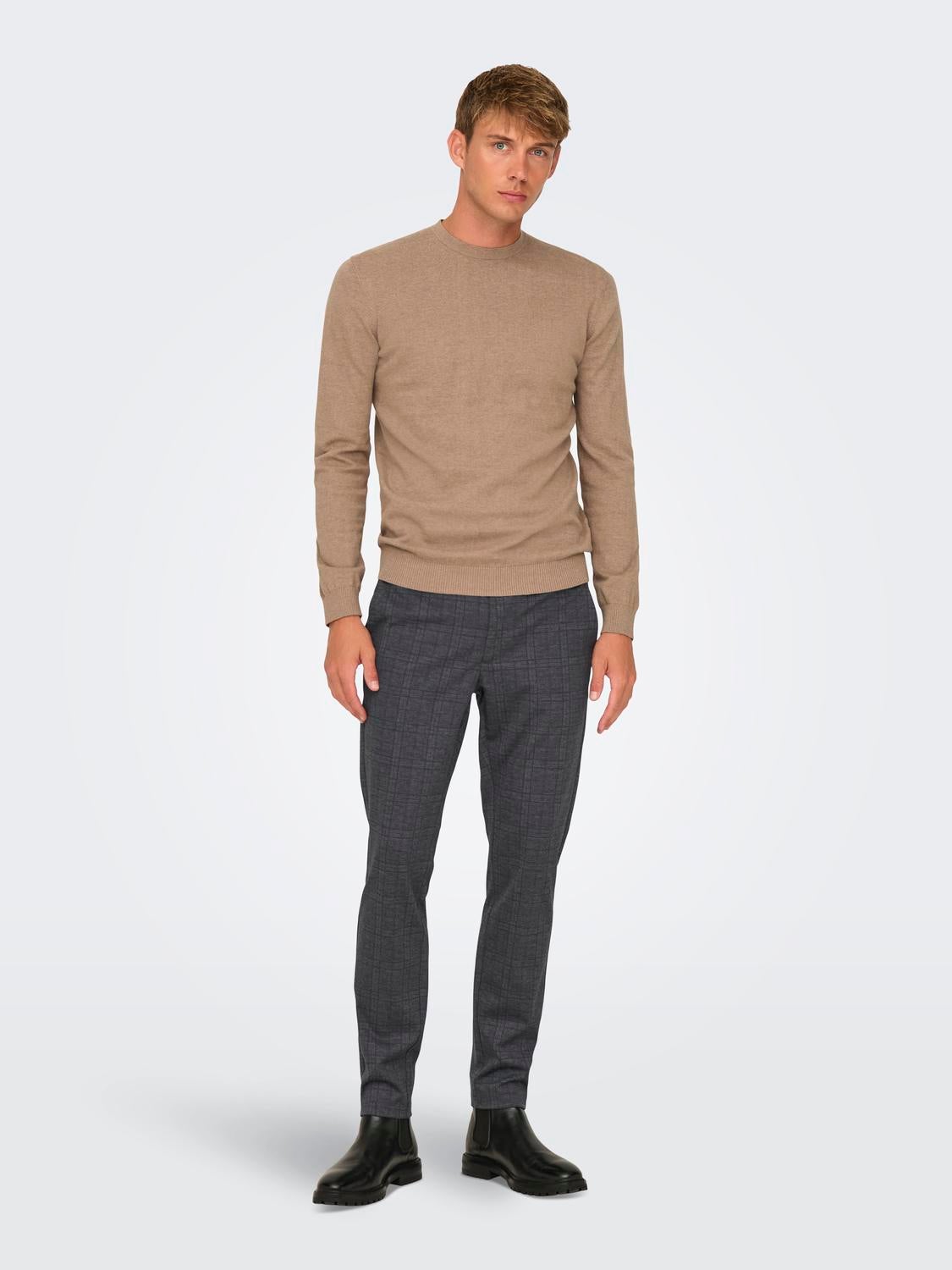ONSMARK Slim Fit Chino Hose Demitasse