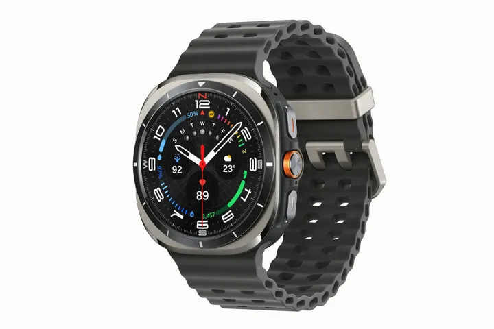 Samsung | Galaxy Watch Ultra - Titanium Silver (Dark gray strap)