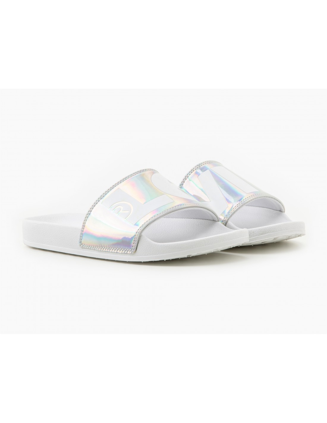 levi's Claquettes Femme June l s hologramme blanc