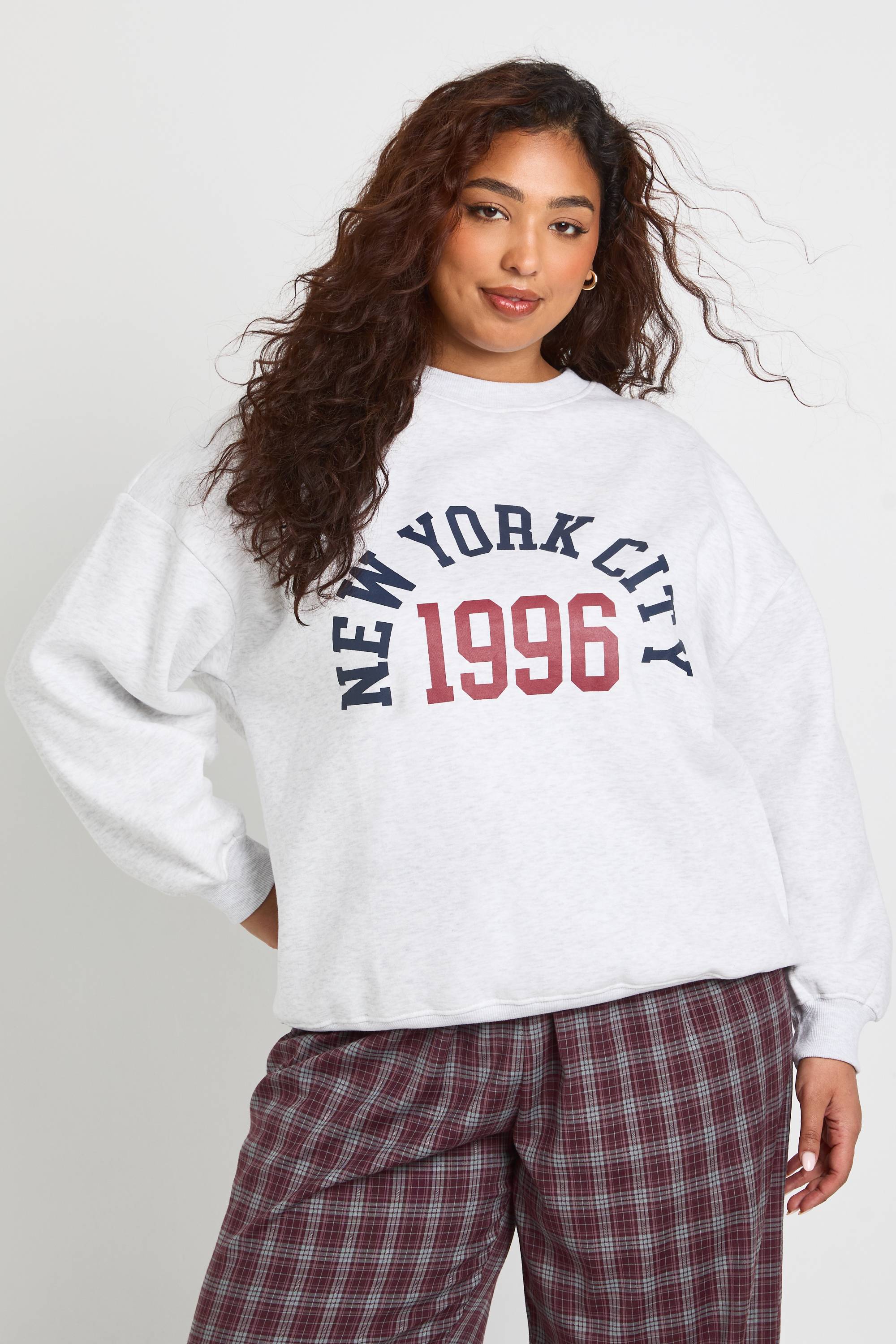boohoo Plus Sweat-shirt Oversize New York City