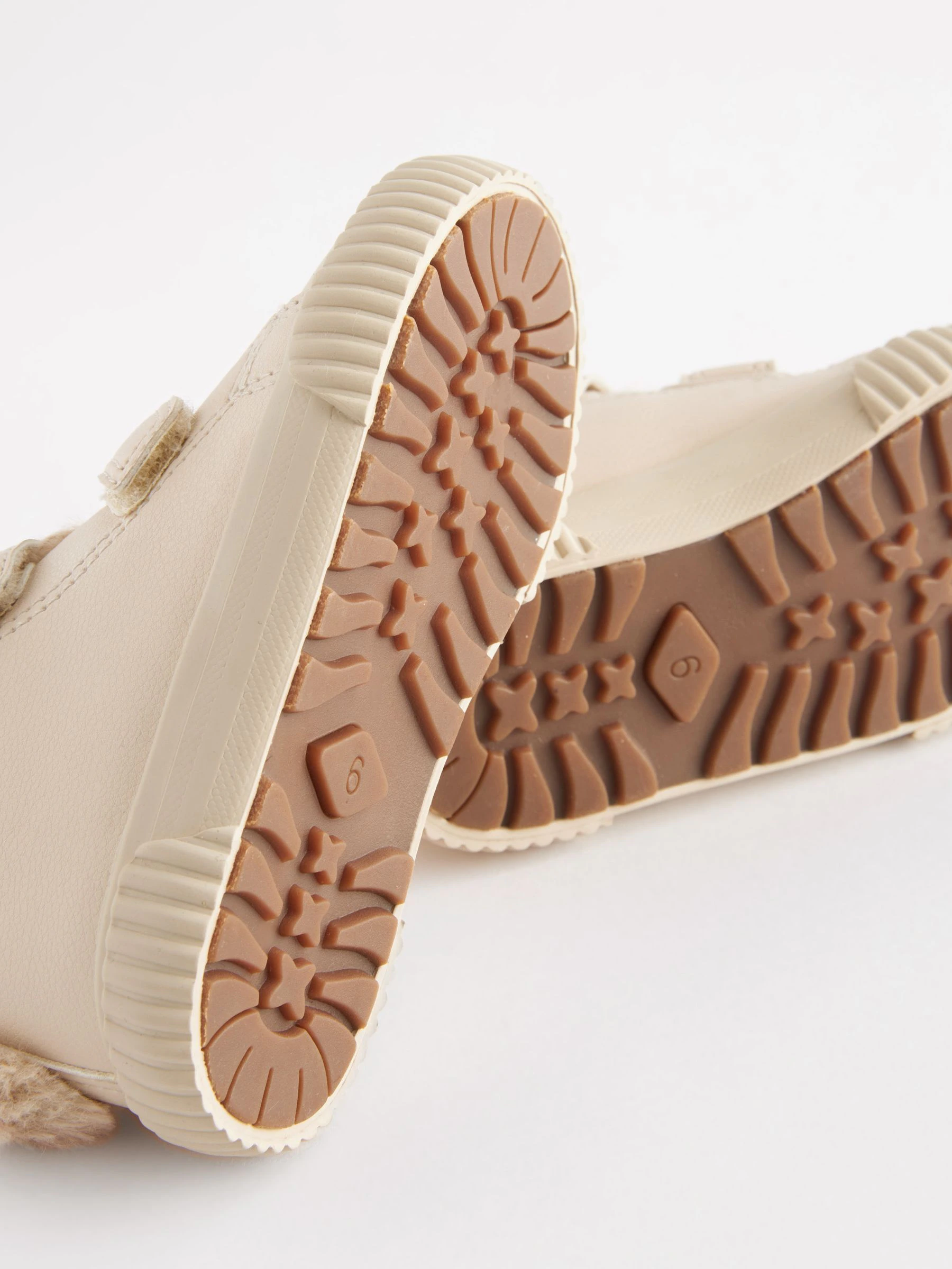 Lichtbeige met konijn - Hoge sneakers met klittenbandsluiting