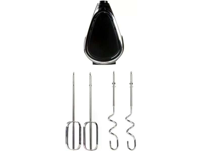 Domo Handmixer DO9258M Schwarz/Silber Handrührgerät mit langlebigem DC-Motor