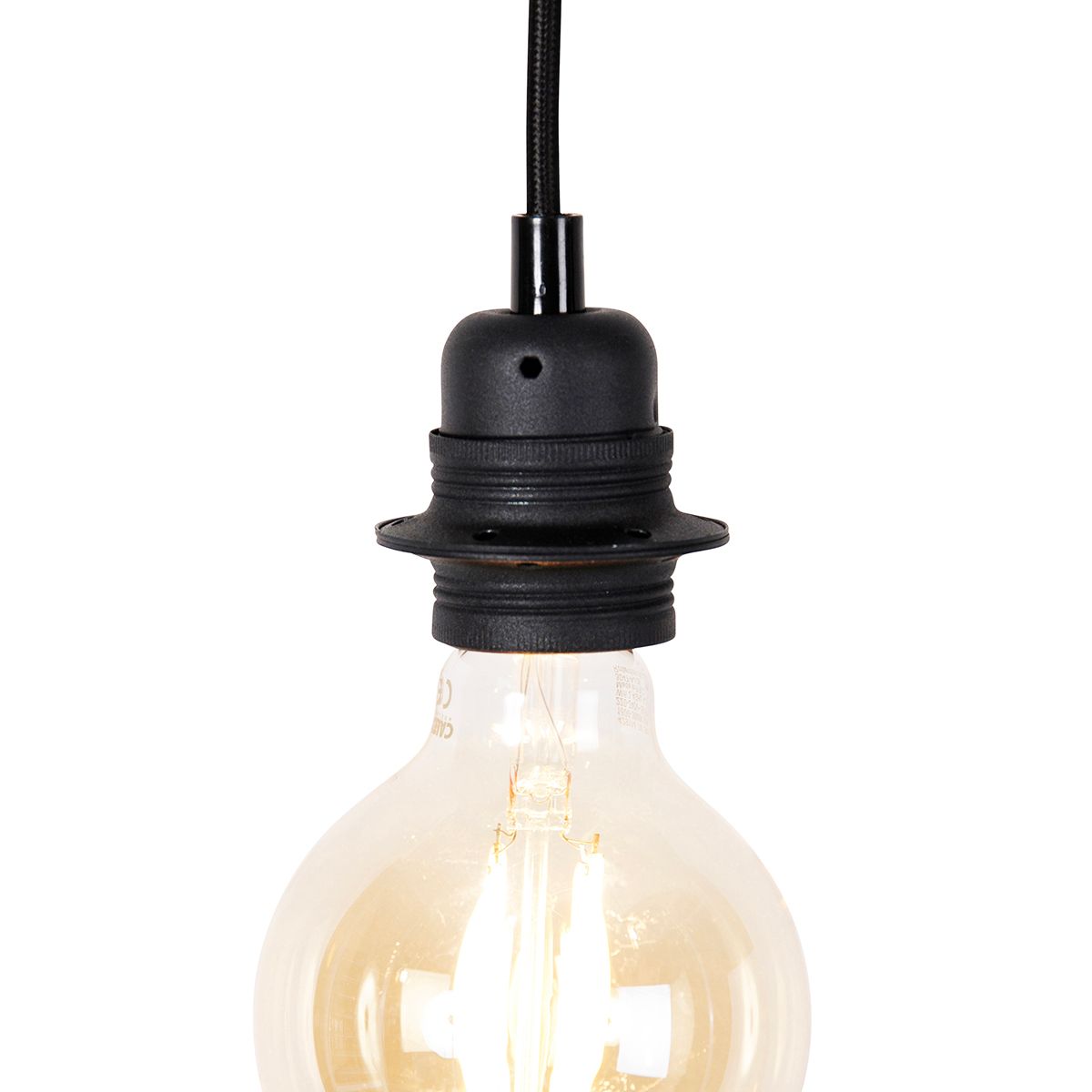 Industriële hanglamp zwart 3-lichts - Cava
