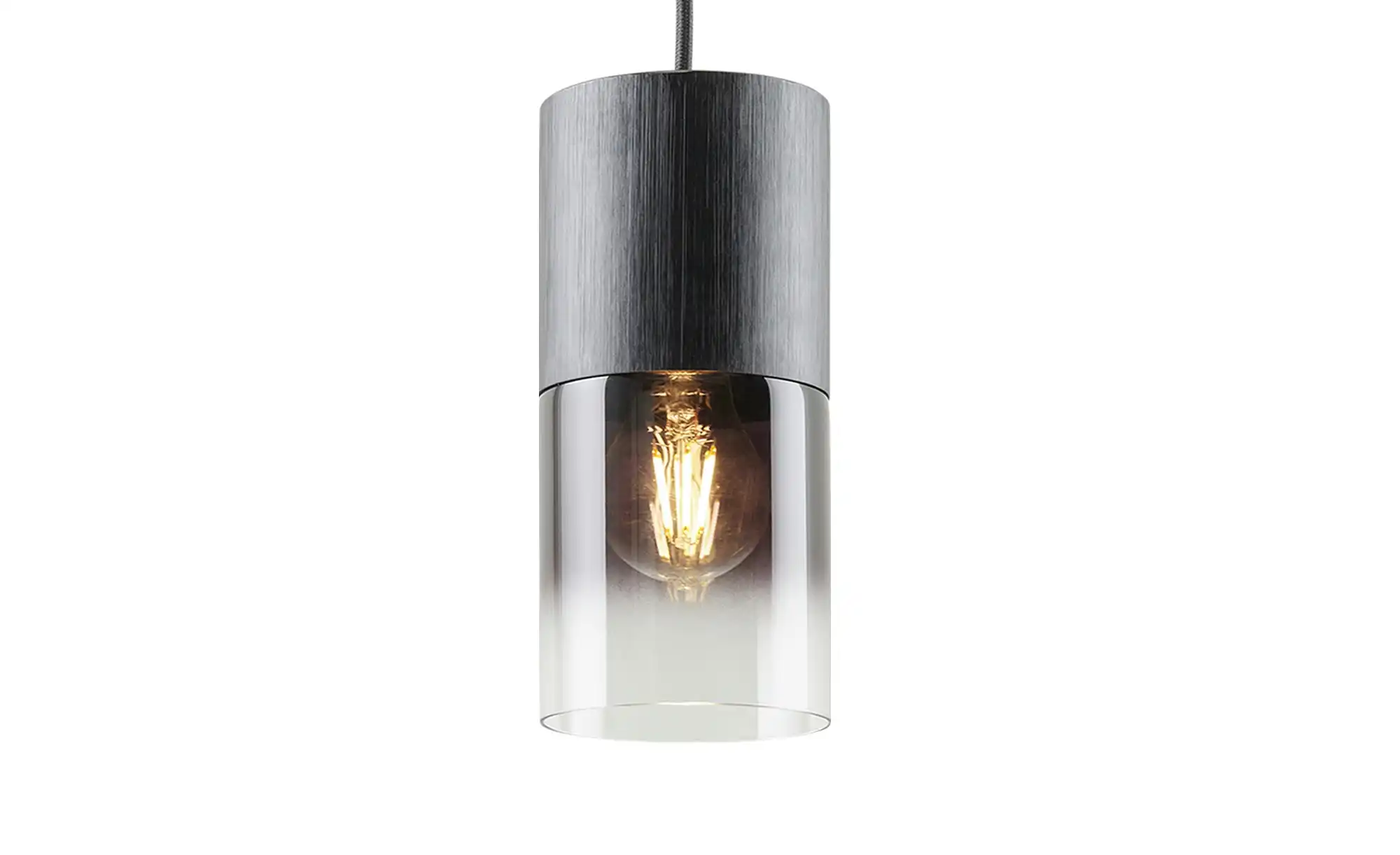 Trio Pendelleuchte, 1-flammig, Rauchglas schwarz