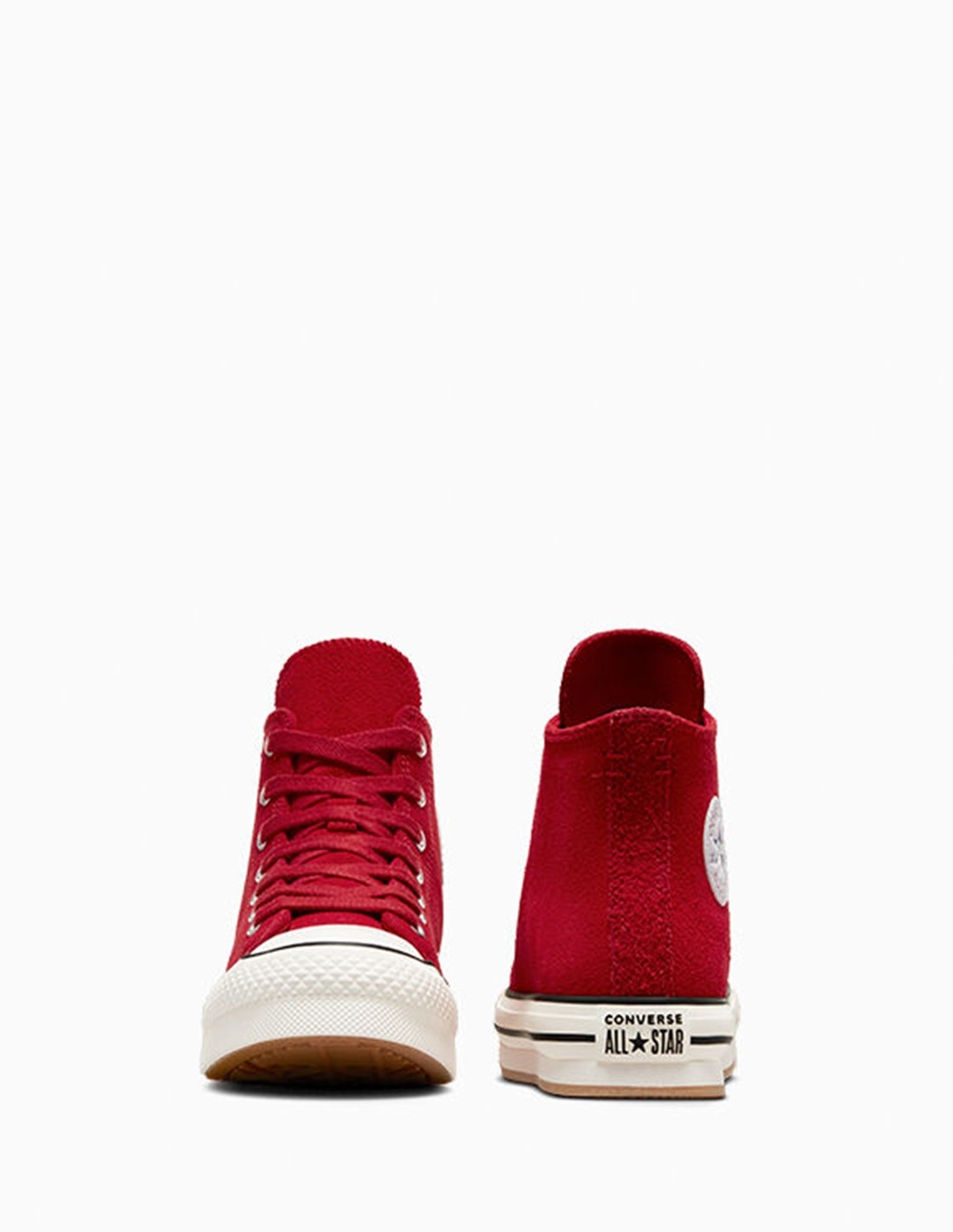 converse Sneakers Montantes Femme Ctas Eva Lift Hi Gym Rouge Daim