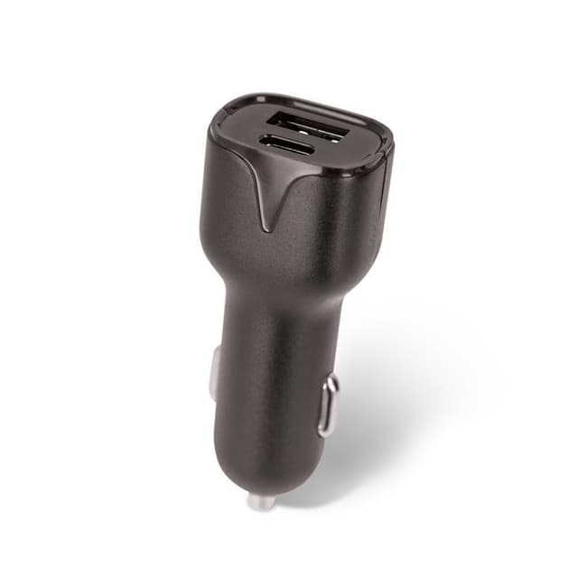 Setty Biloplader USB og Type-C-stik, 2,4A, sort